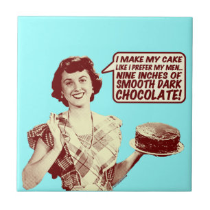 Carreau Neuf pouces de chocolat lisse foncé