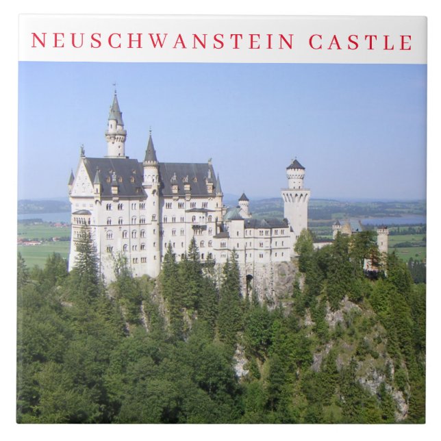 Carreau Neuschwanstein Vue sur le château carrelage en cér (Devant)