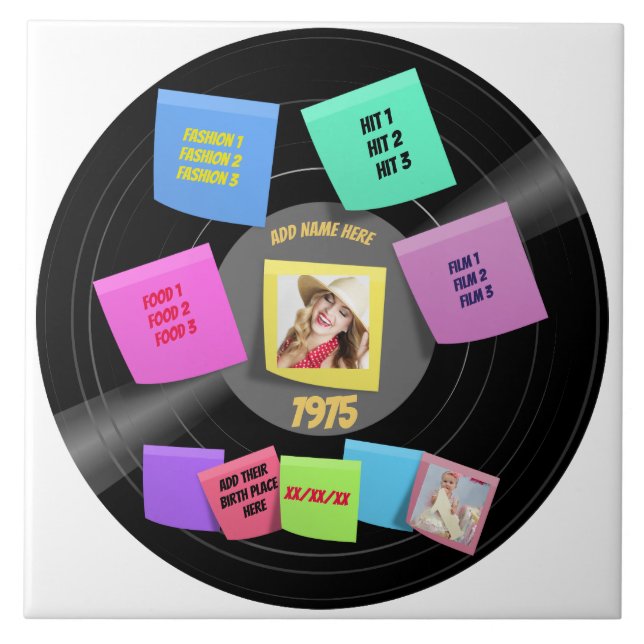Carreau N'IMPORTE QUELLE Année Née 60s les années 70 Vinyl (Devant)