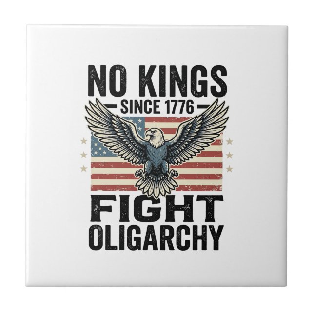 Carreau No Kings Since 1776 Patriotic Eagle Vintage Shirt  (Devant)