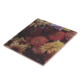 Carreau Nocturne de Chrysanthème de Récolte Décoratif