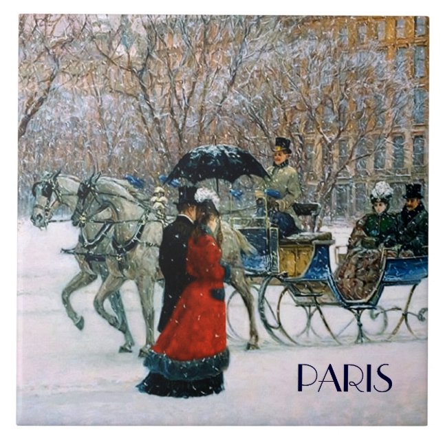 Carreau Noël à Paris. Cadeau de Noël (Devant)