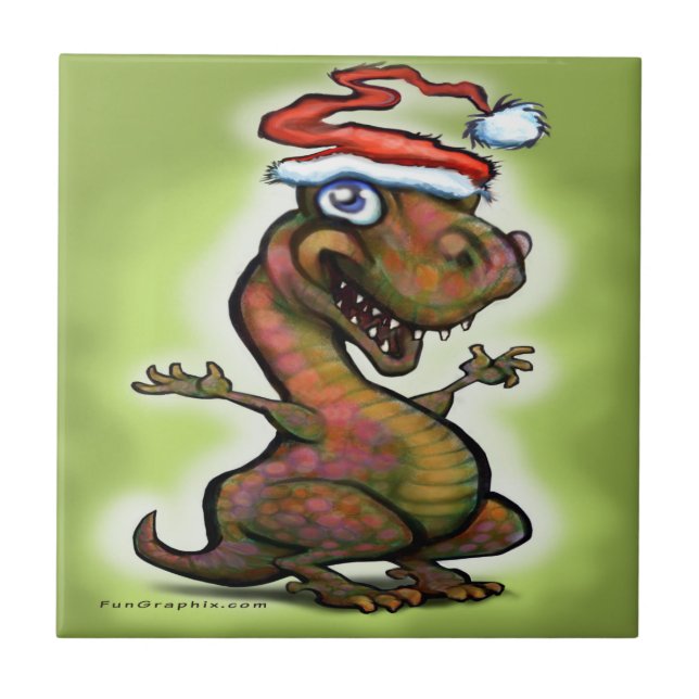 Carreau Noël bébé T-Rex (Devant)