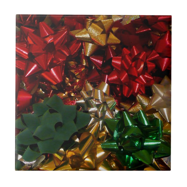 Carreau Noël Bows colorés Festive vacances (Devant)