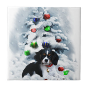 Carreau Noël Cavalier King Charles Spaniel
