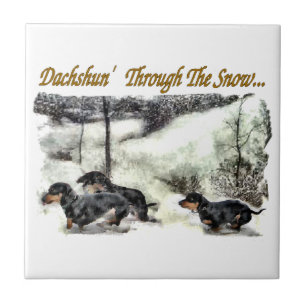 Carreau Noël Dachshund
