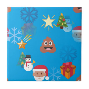 Carreau noël de poop émoji