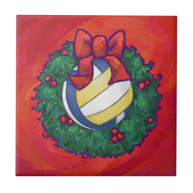 Carreau Noël de volley-ball (Devant)