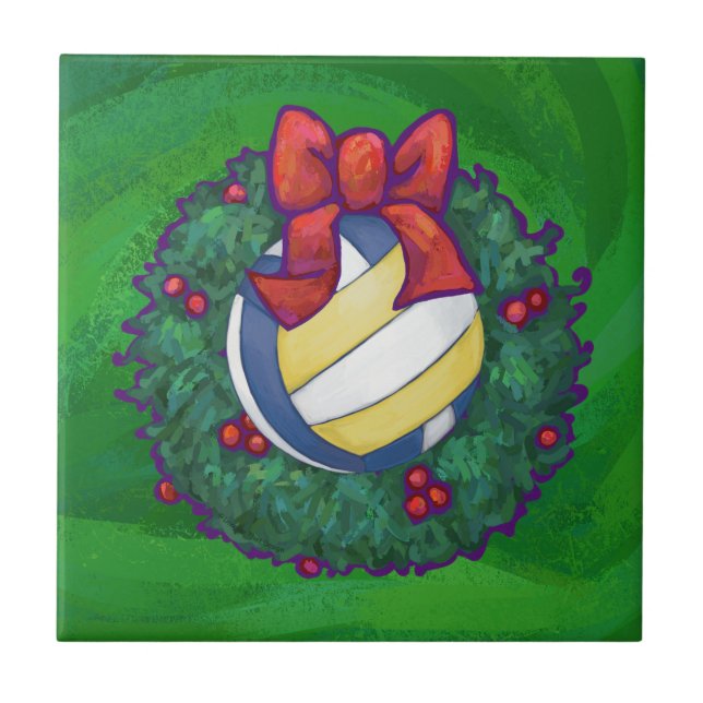 Carreau Noël de volley-ball (Devant)