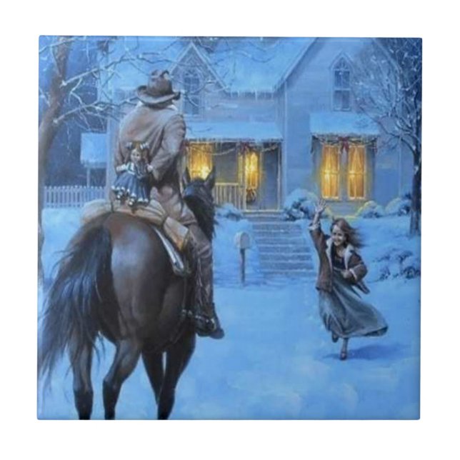 Carreau Noël vintage Cowboy (Devant)