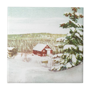 Carreau Noël vintage en Norvège, 1950
