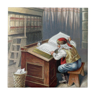 Carreau Noël vintage, Saint Nicolas Mauvais ou Bon