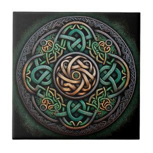 Carreau Noeud Celtique Green Gold