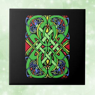 Carreau Noeud celtique irlandais coloré