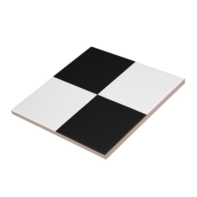 Carreau Noir blanc Checker designer Carrelage céramique (Côté)