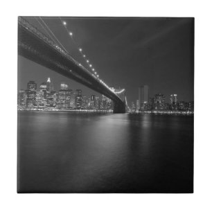 Carreau Noir blanc New York City Skyline