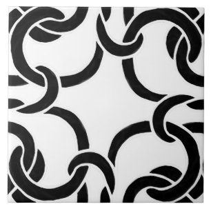 Carreau Noir et blanc Celtic noeud Motif sans couture