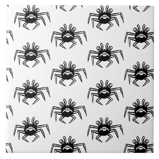 Carreau noir et blanc motif (Devant)