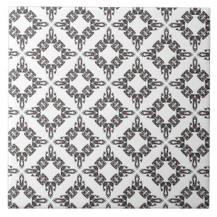 Carreau noir et blanc motif