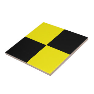 Carreau Noir et jaune coché