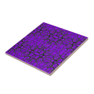 Carreau Noir et pourpre - Unique - Personnalisable - Ajout