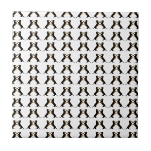 Carreau Noir et Tan Dachshund Hi Five
