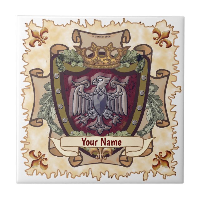 Carreau Nom de famille de la bannière de la Couronne (Devant)