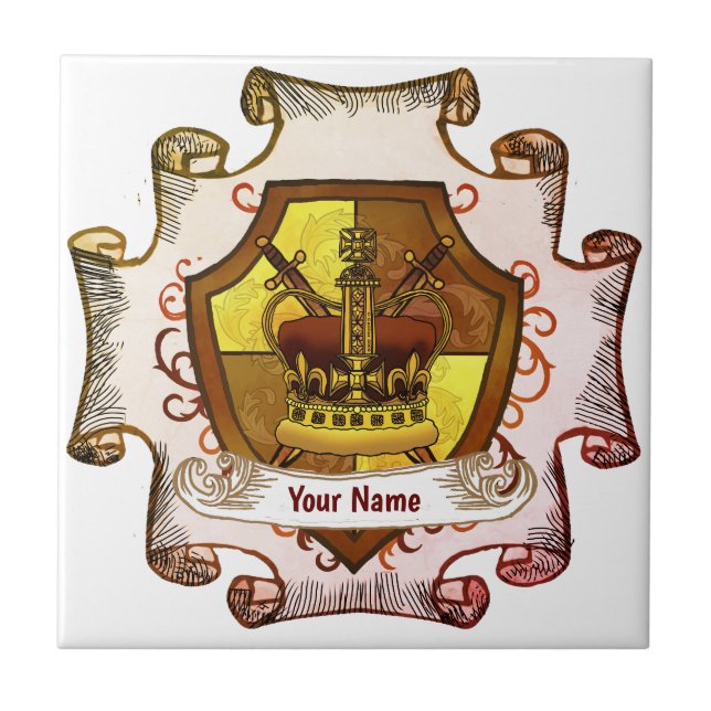 Carreau Nom de famille de la Couronne (Devant)