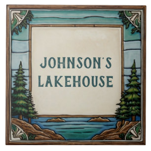 Carreau Nom de famille personnalisé Lakehouse Nom de maiso
