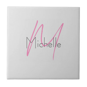 Carreau Nom moderne minimaliste monogramme