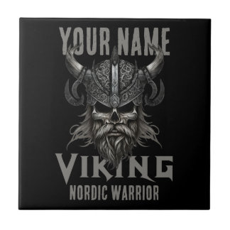Carreau NOM personnalisé Viking Warrior Heritage
