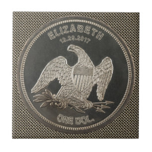 Carreau Nommé Silver 1865 Dollar Tile