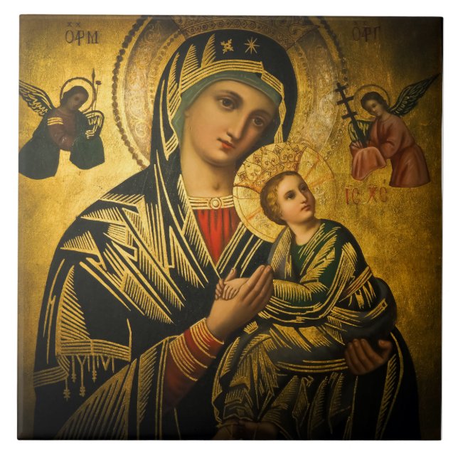 Carreau Notre Dame de l'aide perpétuelle Carrelage en céra (Devant)