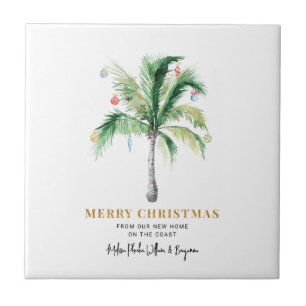 Carreau Nous avons déménagé les vacances de Noël Palm Tree