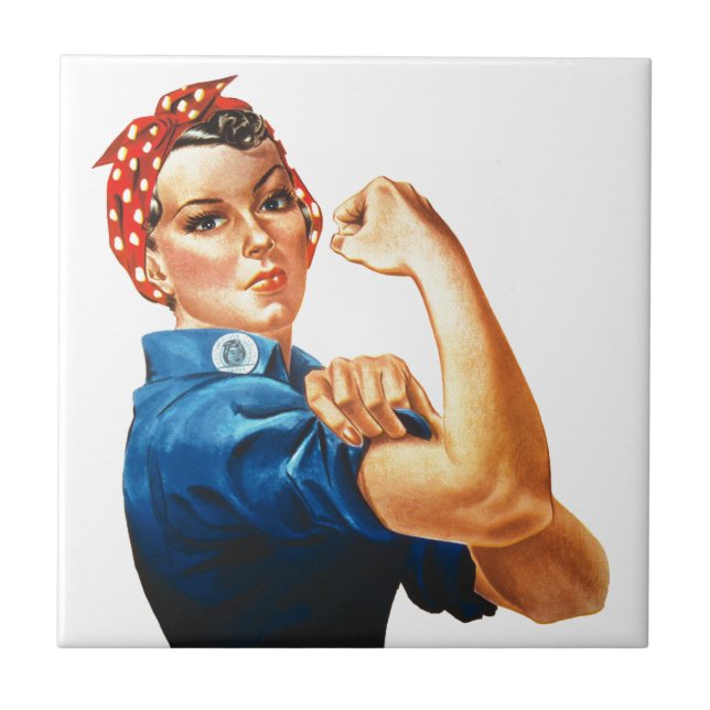 Carreau Nous pouvons le faire Rosie le pouvoir des femmes  (Devant)
