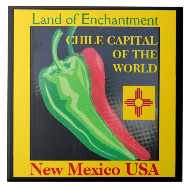 Carreau Nouveau-Mexique Chili Terre d'enchantement rouge o (Devant)