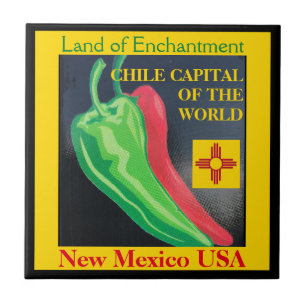 Carreau Nouveau-Mexique Chili Terre d'enchantement rouge o