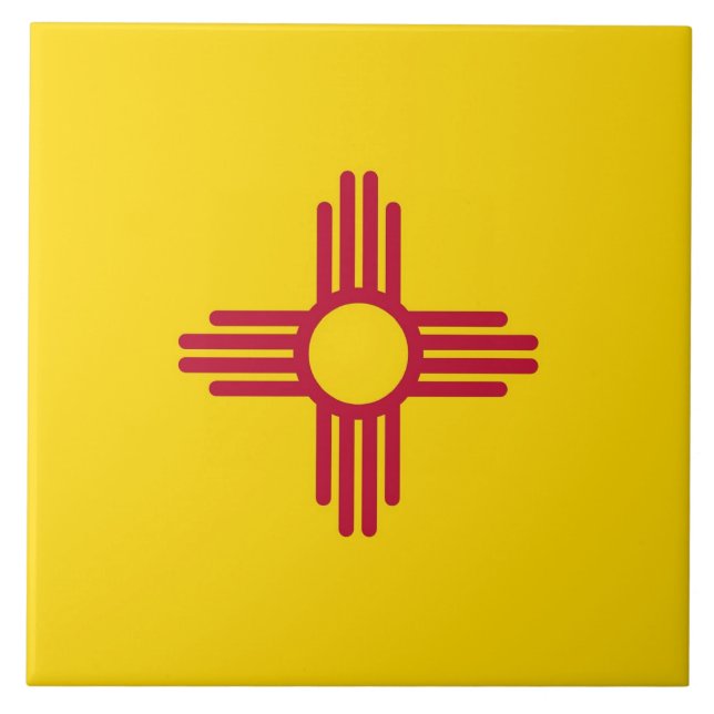 Carreau Nouveau-Mexique État Drapeau (Devant)