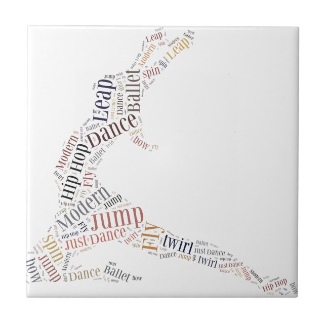 Carreau Nuage de mot de danse (Devant)