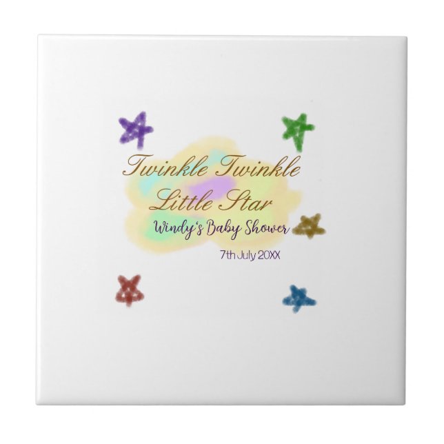 Carreau Nuages arc-en-ciel scintillent Twinkle Little Star (Devant)