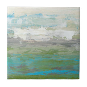 Carreau Nuages Blancs Surplombant Un Beau Paysage