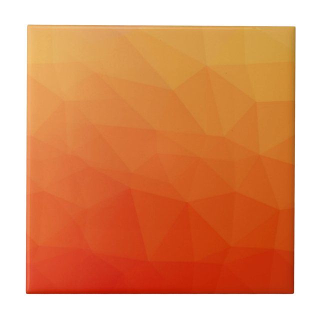 Carreau Nuances de mosaïque en verre orange de tuile (Devant)