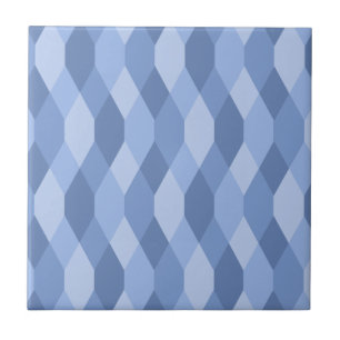 Carreau Nuances losange de bleu et motif d'hexagone
