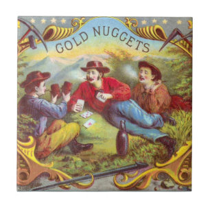 Carreau Nuggets d'or Antique Étiquette Cigar