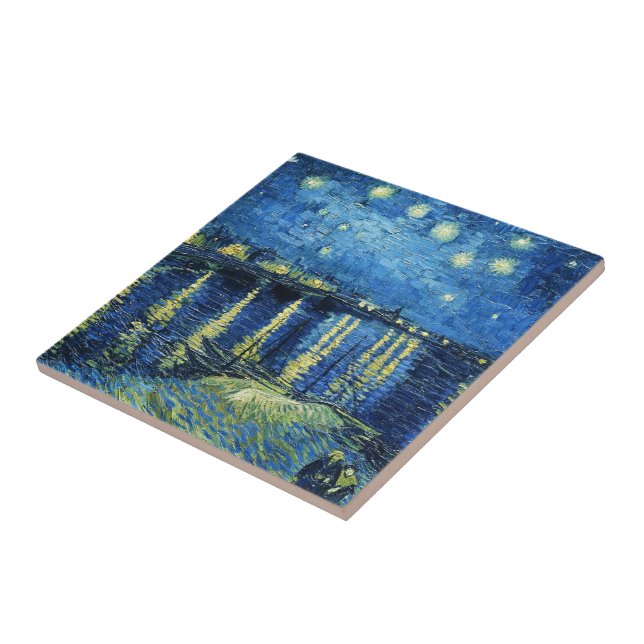 Carreau Nuit étoilée au-dessus du Rhône Vincent van Gogh (Côté)