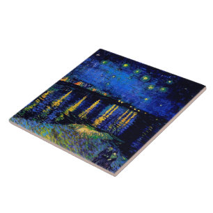 Carreau Nuit étoilée sur le Rhône Van Gogh Art