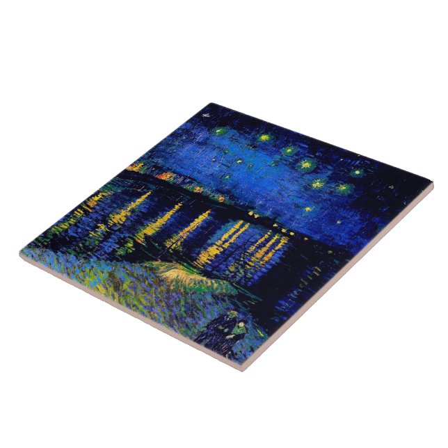Carreau Nuit étoilée sur le Rhône Van Gogh Art (Côté)