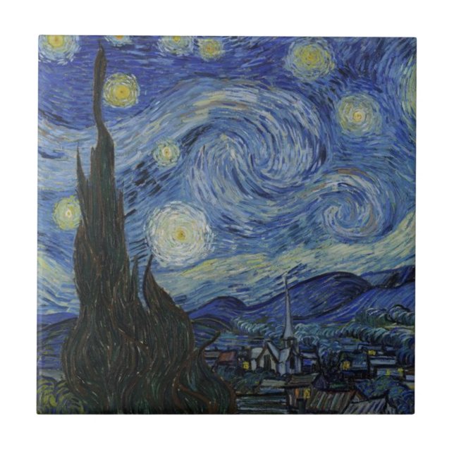 Carreau Nuit étoilée - Van Gogh (Devant)