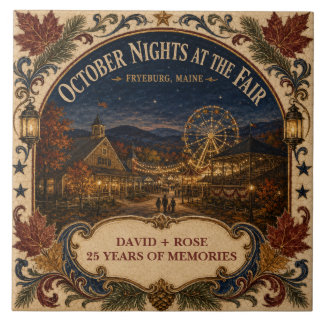 Carreau Nuits d'octobre personnalisées Fryeburg Fair Maine