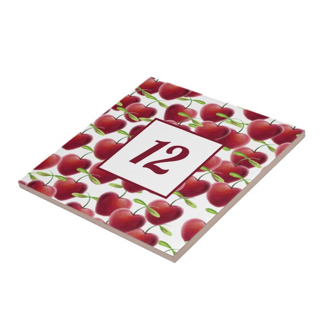 Carreau Numéro de secteur de cerise (Côté)
